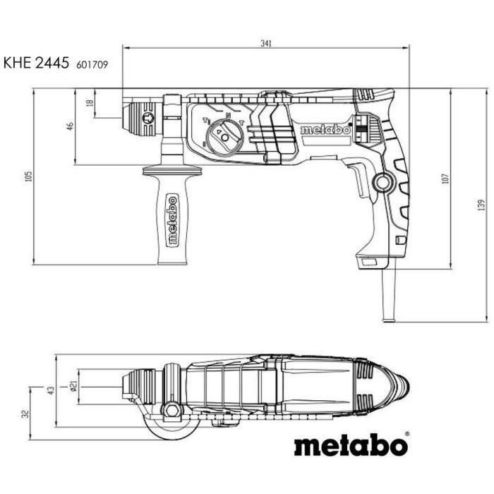 Taladro percutor combinado Box - METABO - 3