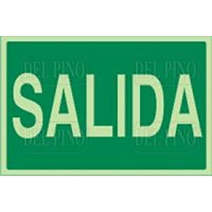 Duver 996 Señal Plástico 297x210 Luminiscente "Salida" (Letra)