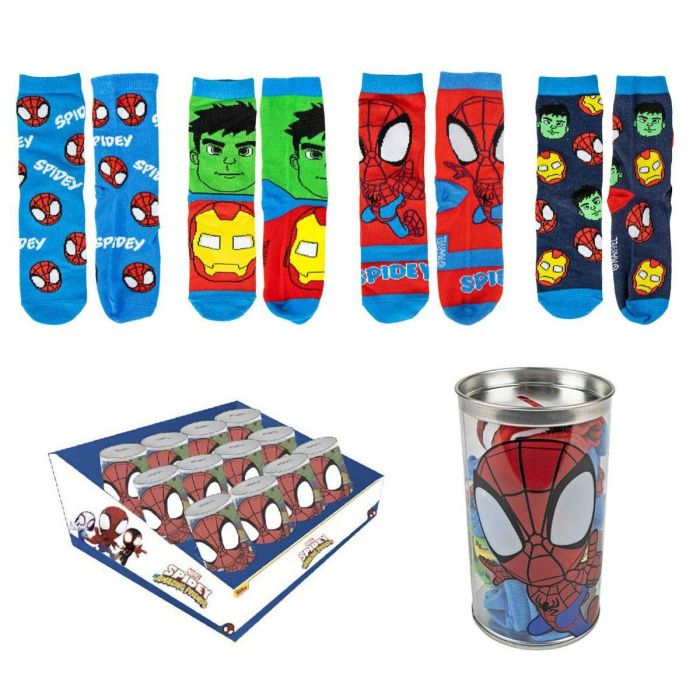 Cerdá Pack de 4 Pares de Calcetines Infantiles Spidey Multicolor Talla 23-26 10 Cerdá Pack de 4 Pares de Calcetines Infantiles Spidey Multicolor Talla 23-26 10