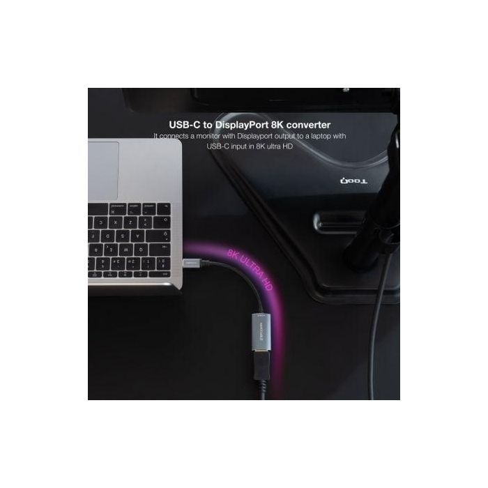 Adaptador USB-C a DisplayPort NANOCABLE 10.16.4104-G Gris 15 cm 8K Ultra HD 3 Adaptador USB-C a DisplayPort NANOCABLE 10.16.4104-G Gris 15 cm 8K Ultra HD 3