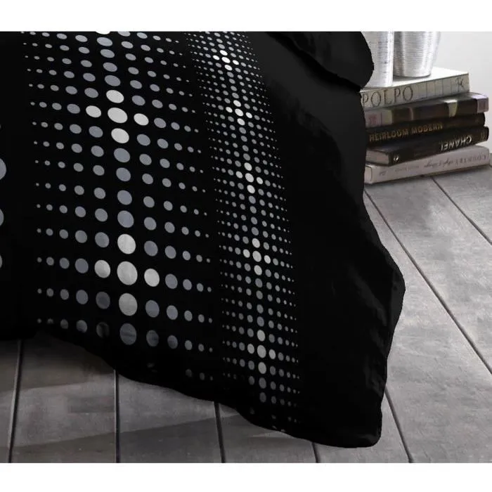 STEEVY Funda Nórdica de Microfibra 220x240cm y 2 Fundas de Almohada 63x63cm Negro 2