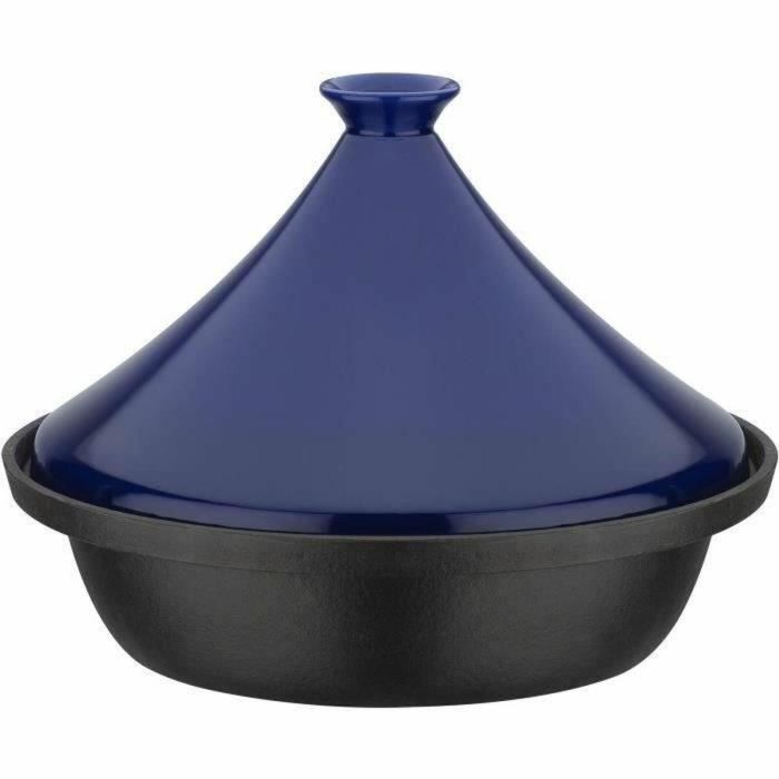 GSW GSW4005643717441 Tajín de hierro fundido macizo con tapa de cerámica, apto para placas de inducción, 30x22 cm, Azul GSW GSW4005643717441 Tajín de hierro fundido macizo con tapa de cerámica, apto para placas de inducción, 30x22 cm, Azul