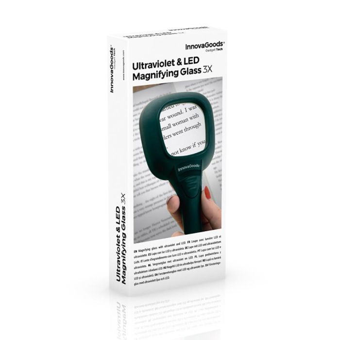 Lupa con luz led y ultravioleta 3x innovagoods 7 Lupa con luz led y ultravioleta 3x innovagoods 7