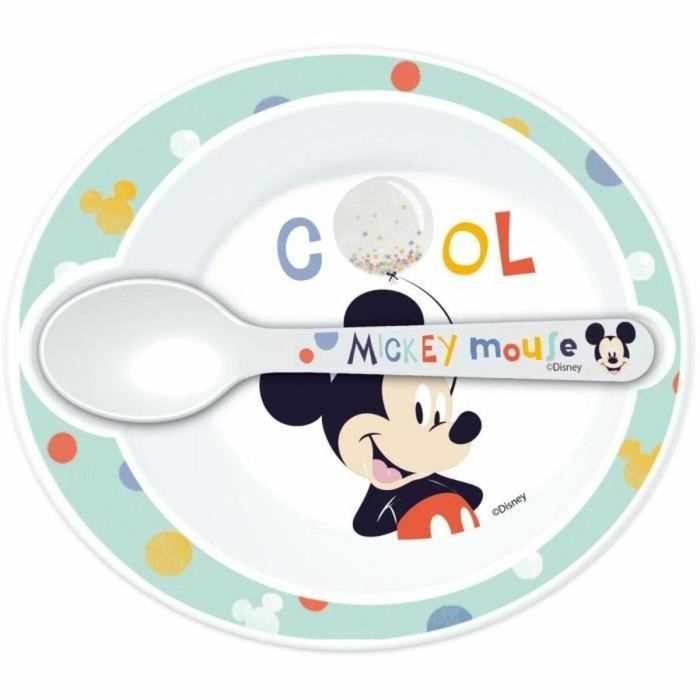 Pack comida THERMOBABY MICKEY 2ª edad - 3 platos + una taza + 1 cuchara 4