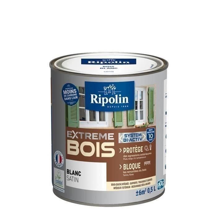 RIPOLIN Pintura para Madera Satinada Alta Protección 10 años que Protege y Magnifica tu Madera - Blanco