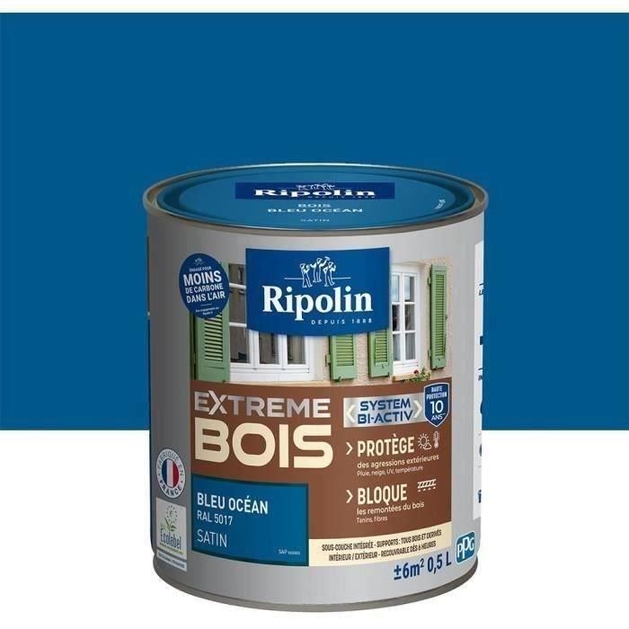 RIPOLIN Pintura para Madera Satinada de Alta Protección 10 años que Protege y Magnifica tu Madera - Azul Océano 1