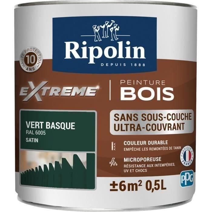 RIPOLIN Pintura para Madera Satinada Alta Protección 10 años que Protege y Magnifica tu Madera - Verde Vasco 1