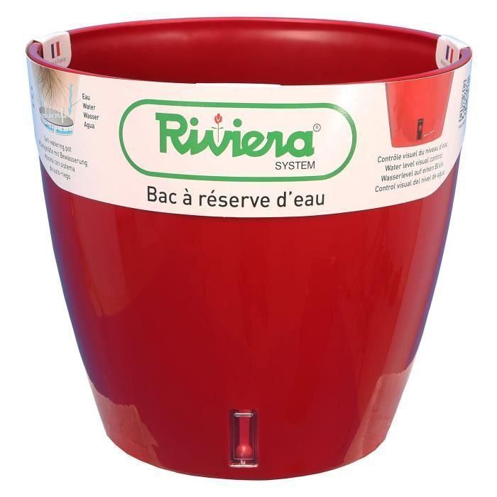 Maceta Autorriego Riviera Con reserva de agua Rojo Polipropileno Redondo Ø 36 x 33 cm 1