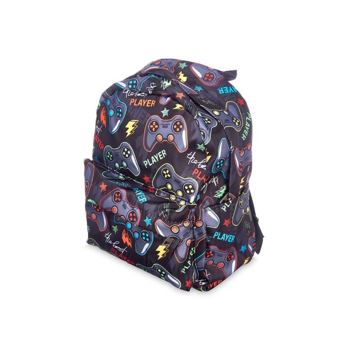 Mochila Infantil Pincello Games 22x28x12 cm - Estampado Colorido (12 Unidades) 1 Mochila Infantil Pincello Games 22x28x12 cm - Estampado Colorido (12 Unidades) 1