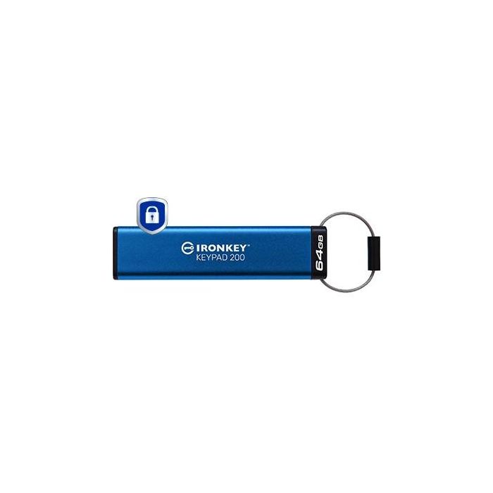 Kingston IronKey Keypad 200 USB-Stick 64GB, Seguridad PIN AES-256 FIPS 140-3, Lectura 145MB/s, Resistente Agua IP68 0 Kingston IronKey Keypad 200 USB-Stick 64GB, Seguridad PIN AES-256 FIPS 140-3, Lectura 145MB/s, Resistente Agua IP68 0