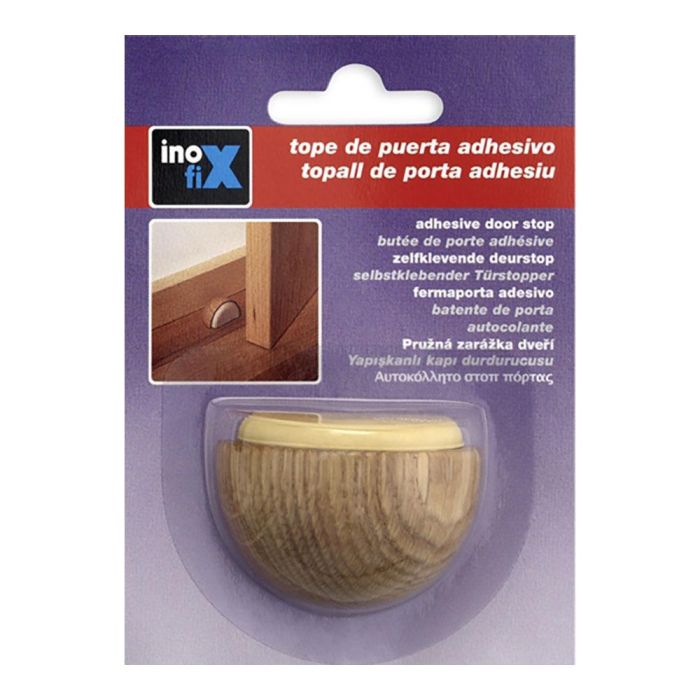 Inofix Tope de puerta adhesivo madera roble caucho 24 x 48 x 35 mm 1 Inofix Tope de puerta adhesivo madera roble caucho 24 x 48 x 35 mm 1