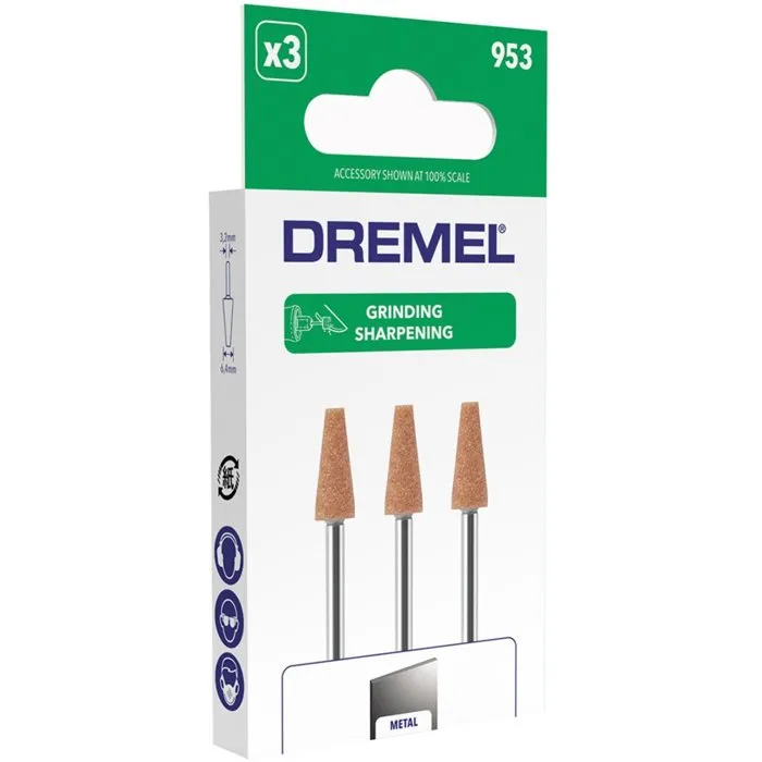 Dremel Muelas Óxido de Aluminio Ø 6.4mm para Afilar, Desbarbar y Esmerilar Metales, Fundición y Soldaduras 1 Dremel Muelas Óxido de Aluminio Ø 6.4mm para Afilar, Desbarbar y Esmerilar Metales, Fundición y Soldaduras 1
