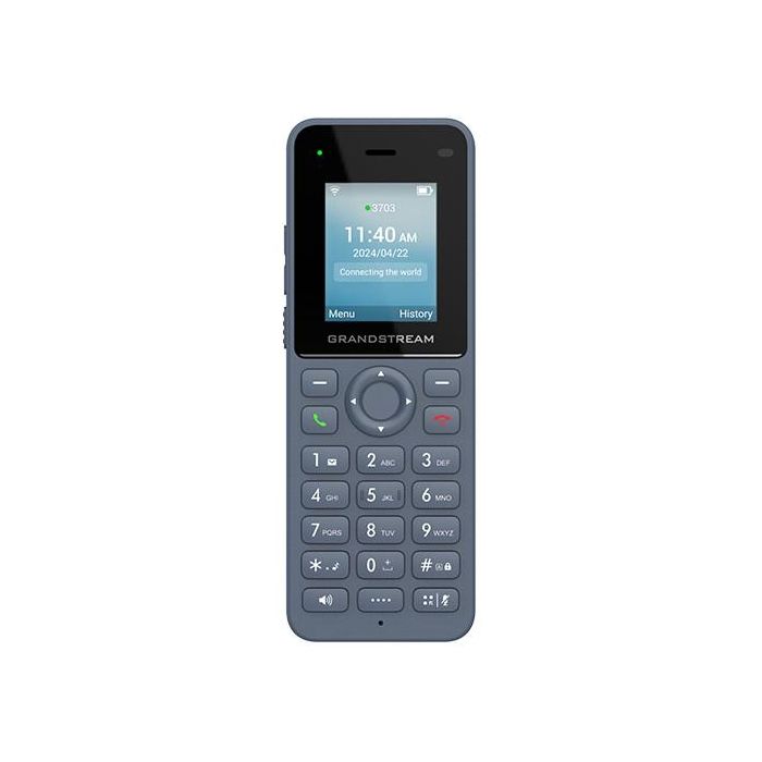 Grandstream WP826 Teléfono IP Inalámbrico Wi-Fi Handset, 2 Líneas, 2.4/5 GHz, Pantalla TFT 1.8", Batería 3000 mAh, Azul 3