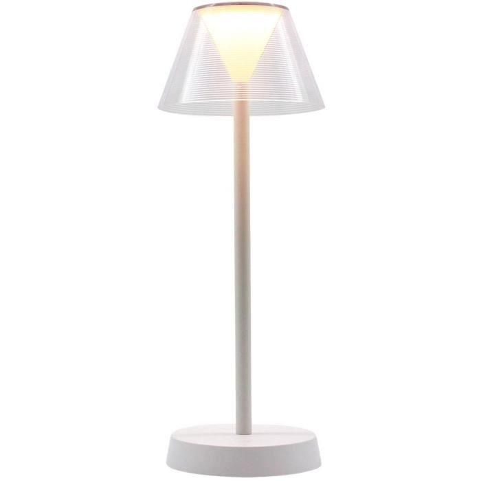 Lámpara de mesa inalámbrica - LUMISKY - BEVERLY WHITE - H34 cm - LED blanco cálido Lámpara de mesa inalámbrica - LUMISKY - BEVERLY WHITE - H34 cm - LED blanco cálido