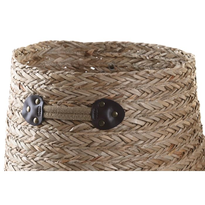 DKD Home Decor Cesta de Almacenamiento y Decoración de Seagrass Natural, Hecha a Mano, Set de 3 Piezas, 30x30x28 cm 2