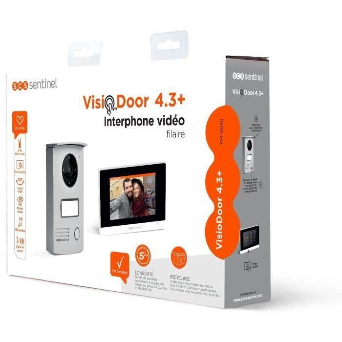 VisioDoor 4.3+: videoportero con cable con monitor táctil plano extra 4.3 3