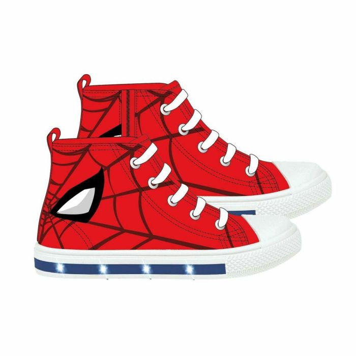 Zapatilla loneta suela pvc con luces alta spiderman t031 0 Zapatilla loneta suela pvc con luces alta spiderman t031 0