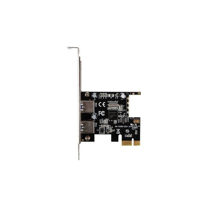 Lanberg Tarjeta PCI Express x1 USB 3.1 Gen 1 5Gbps con 2 Puertos, Soporte Molex