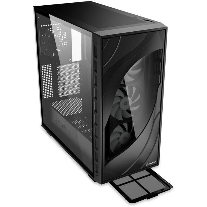 Sharkoon Rebel C80G RGB Caja de PC ATX Midi Tower Negra con Iluminación RGB para Gaming 8