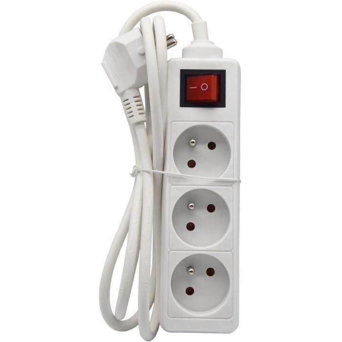 Unidad doméstica - GAO - 3 tomas 2P+T - Con interruptor, conforme a NF 2 Unidad doméstica - GAO - 3 tomas 2P+T - Con interruptor, conforme a NF 2