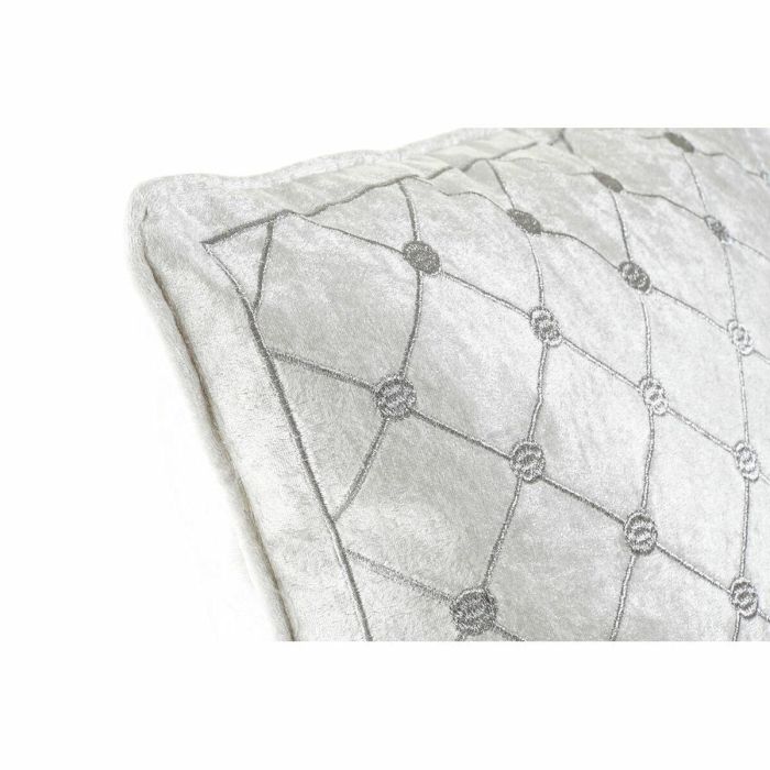 Cojin DKD Home Decor Blanco Gris 10 x 45 x 45 cm 1