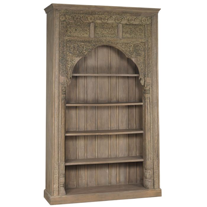 DKD Home Decor Estantería de Teca Colección Unique / Antique para Item Home con 4 Estantes 168x56x272 cm