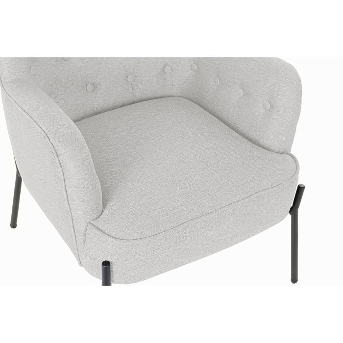 Sillon Scandi DKD Home Decor Beige Negro 73 x 79.5 x 65 cm 3