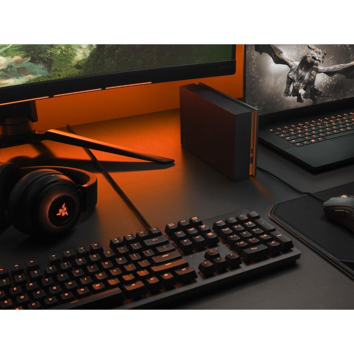 SEAGATE FireCuda Gaming Hub 8TB USB 3.2 Gen 1 (USB-C/USB-A) Disco Duro Externo Negro para PC/Mac 8