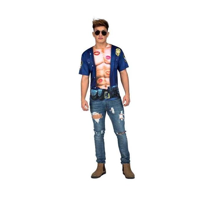 Disfraz adulto policia con musculos talla s Disfraz adulto policia con musculos talla s