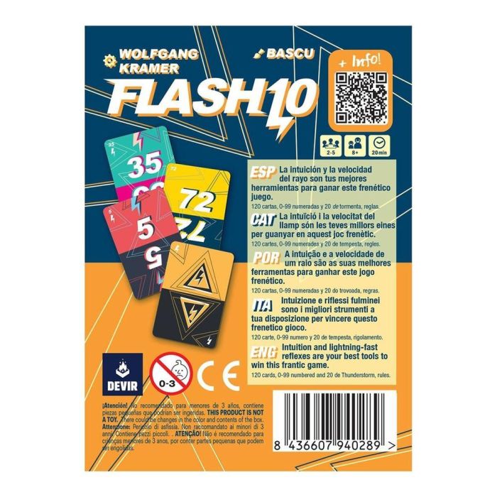 Devir Flash 10 Pocket Juego de Cartas para 2-5 Jugadores, 8+ Años, 20 Minutos 3