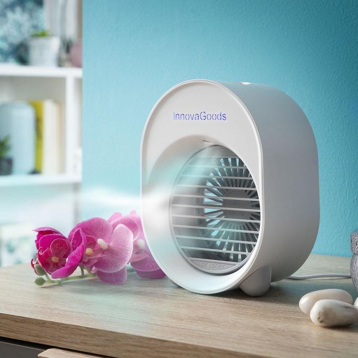 Mini Climatizador Humidificador por Ultrasonidos con LED Koolizer InnovaGoods Mini Climatizador Humidificador por Ultrasonidos con LED Koolizer InnovaGoods