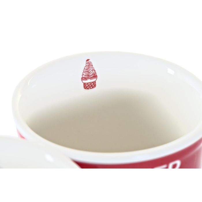 DKD Home Decor Vaso Decorativo para Helados de Cerámica y Madera de Pino, Multicolor, Set de 5 Piezas de 10x30x15 cm 2