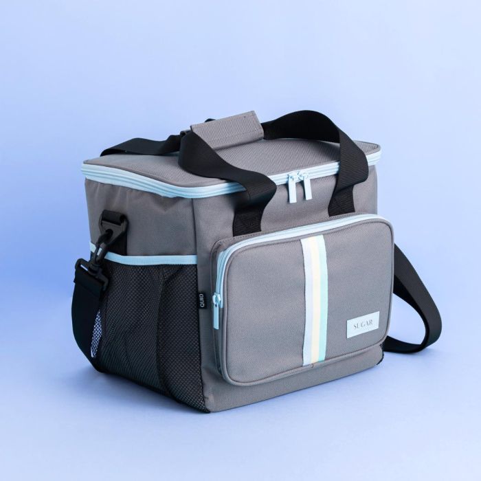 Quid Bolsa Térmica Sugar Gris con Asa Bandolera 28x22x26 cm - 15 L 2