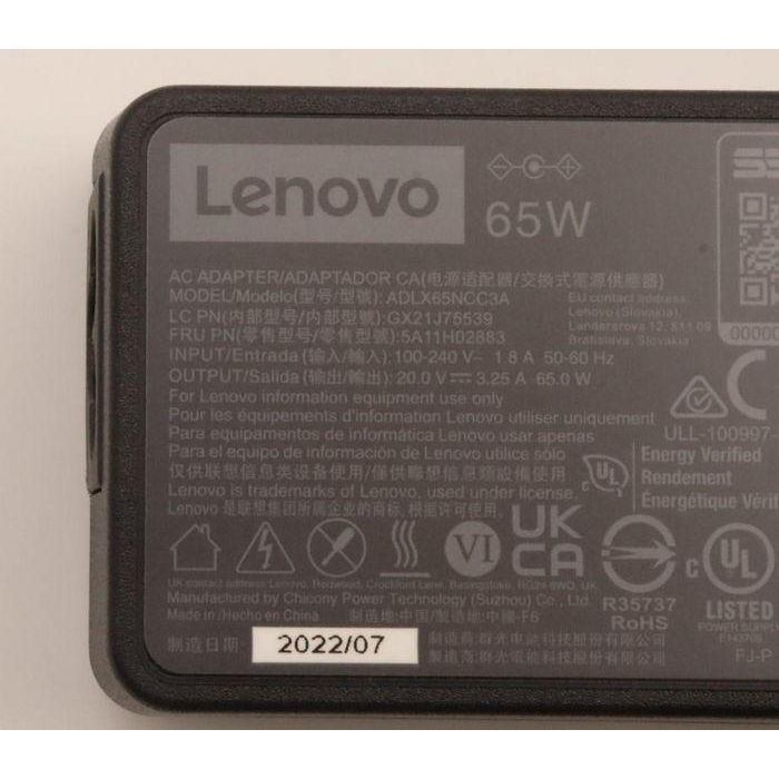 Lenovo Adaptador de Corriente Redondo, 65W, 3P, Negro Lenovo Adaptador de Corriente Redondo, 65W, 3P, Negro
