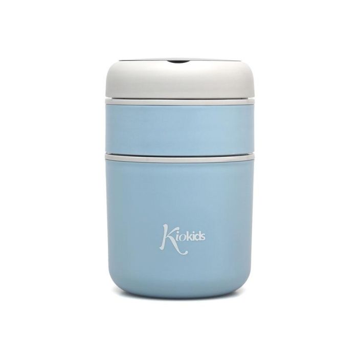 KioKids Termo Alimentos Bebé +0 Meses 710 ml Acero Inoxidable 304 Doble Compartimento Azul para Sólidos y Papillas con Cuchara 2 KioKids Termo Alimentos Bebé +0 Meses 710 ml Acero Inoxidable 304 Doble Compartimento Azul para Sólidos y Papillas con Cuchara 2