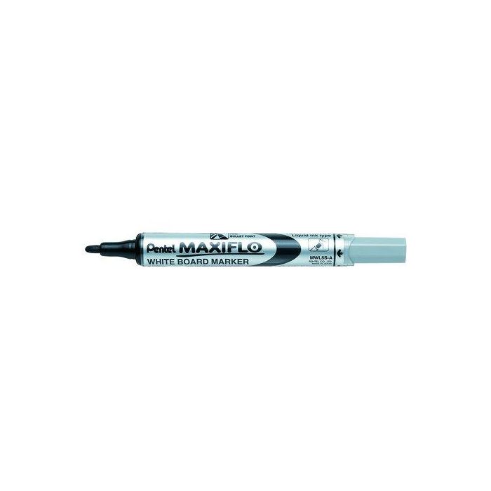 Marcador Pizarra Pentel Maxiflo Mwl5S Conico 2 Mm. Negro (Set de 12)