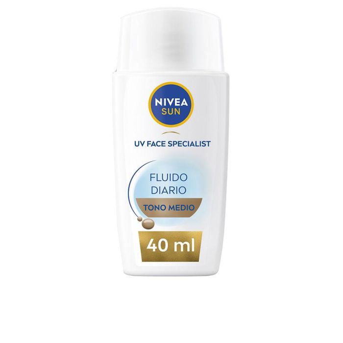 Nivea Sun Fluido Diario Protección Facial Spf50+ #Tono Medio 40 mL Nivea Sun Fluido Diario Protección Facial Spf50+ #Tono Medio 40 mL