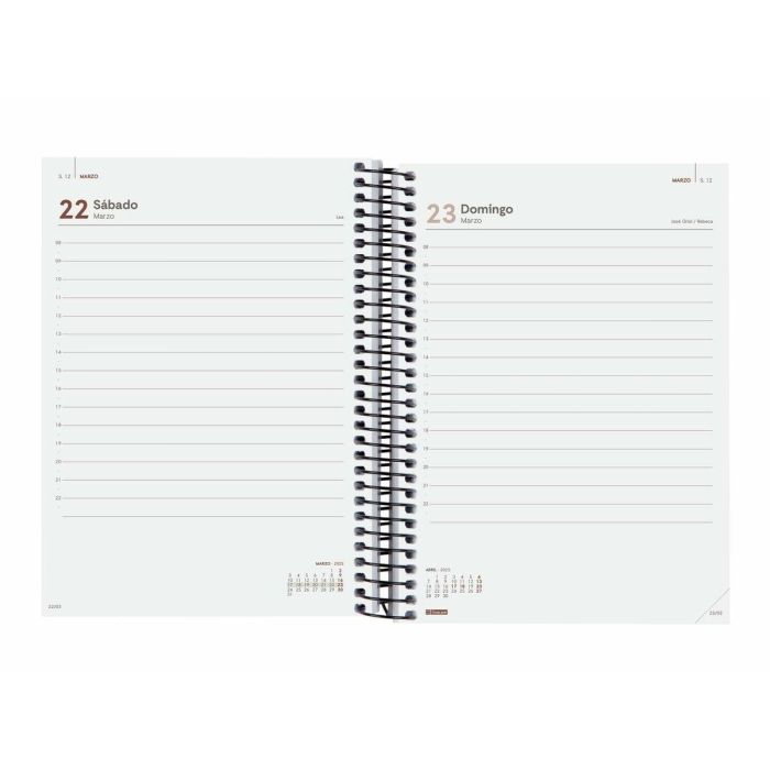 Agenda Finocam YEAR Negro A5 15,5 x 21,2 cm 2025 2