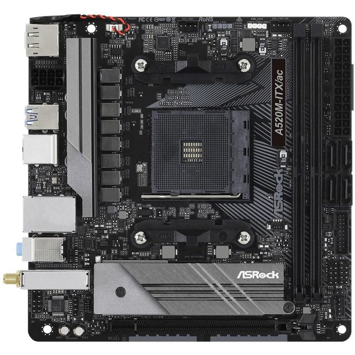 ASRock A520M-ITX/AC (AM4) Placa Base DDR4 Micro ATX para AMD Ryzen 2000 y 3000 Series 1