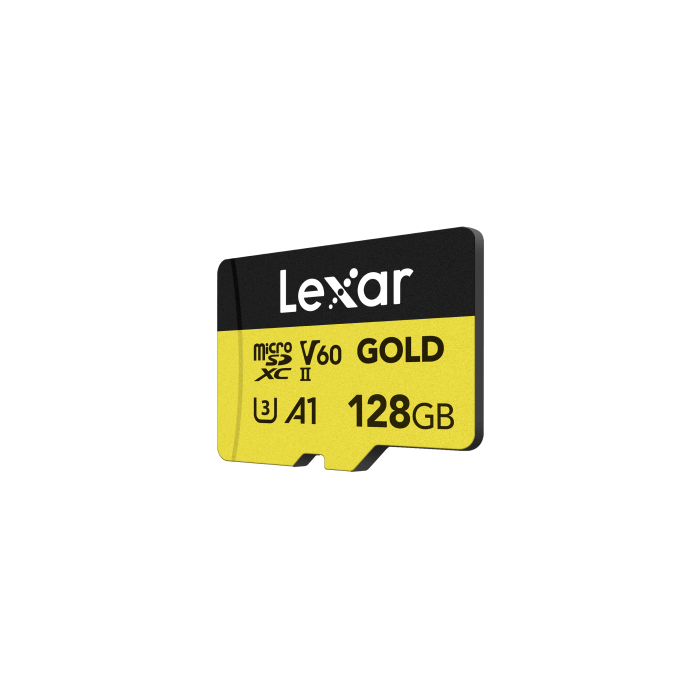 Lexar Professional GOLD 128 GB MicroSDXC UHS-II, 280 MB/s Lectura, 100 MB/s Escritura, U3, V60 - LMSGOLD128G-BNNNG
