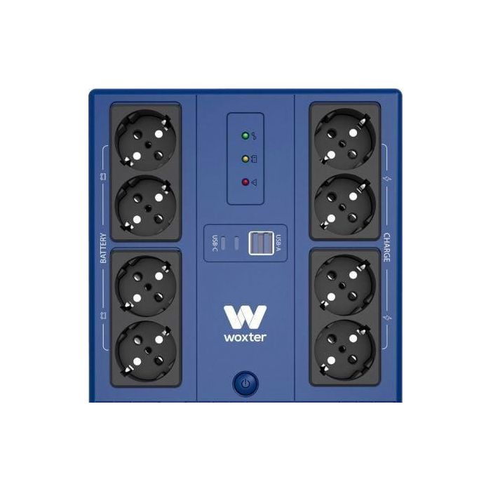 SAI Línea Interactiva Woxter Multibase UPS 800 VA/ 800VA-480W/ 8 Salidas/ Formato Torre 2