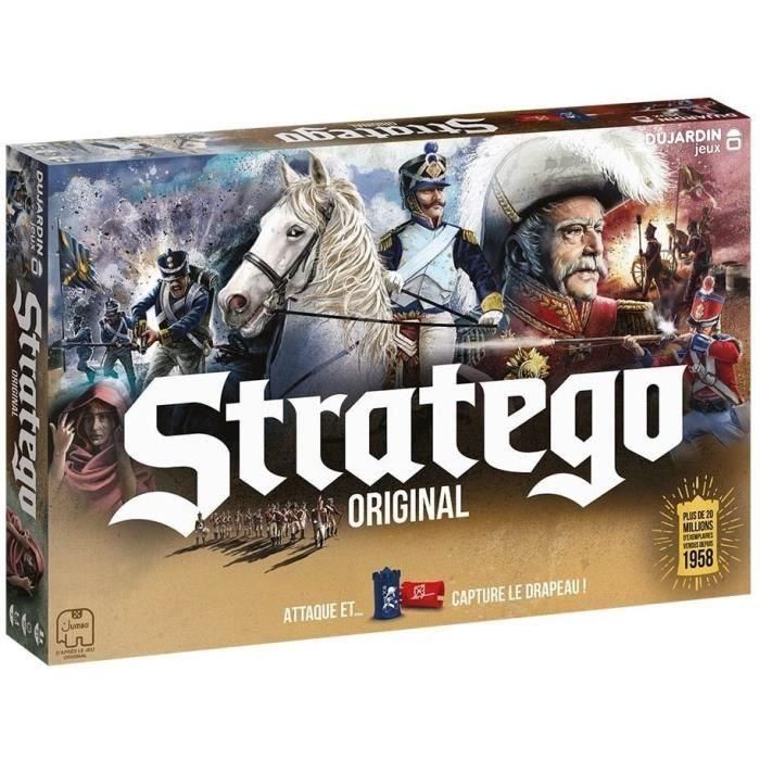 Dujardin Stratego Original 3.0 Jumbo - Juego de Mesa de Estrategia para +8 Años, Captura la Bandera con 40 Personajes y 3 Modos