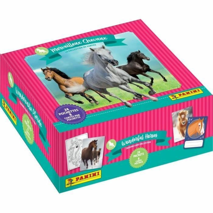 Panini PAN8051708011739 Caja de pegatinas y cartas coleccionables para aficionados a los caballos, incluye 24 bolsillos de 8 cartas 0 Panini PAN8051708011739 Caja de pegatinas y cartas coleccionables para aficionados a los caballos, incluye 24 bolsillos de 8 cartas 0