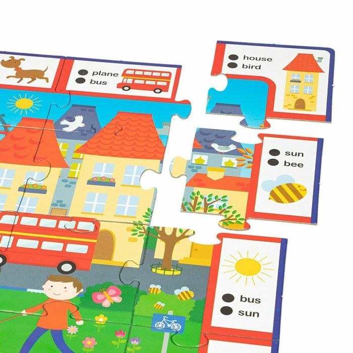 Lisciani Giochi Hablando Carotina - Happy English, Rompecabezas Interactivo de la Ciudad con Sonido y Luz para Aprender y Encontrar Objetos, +3 años 7