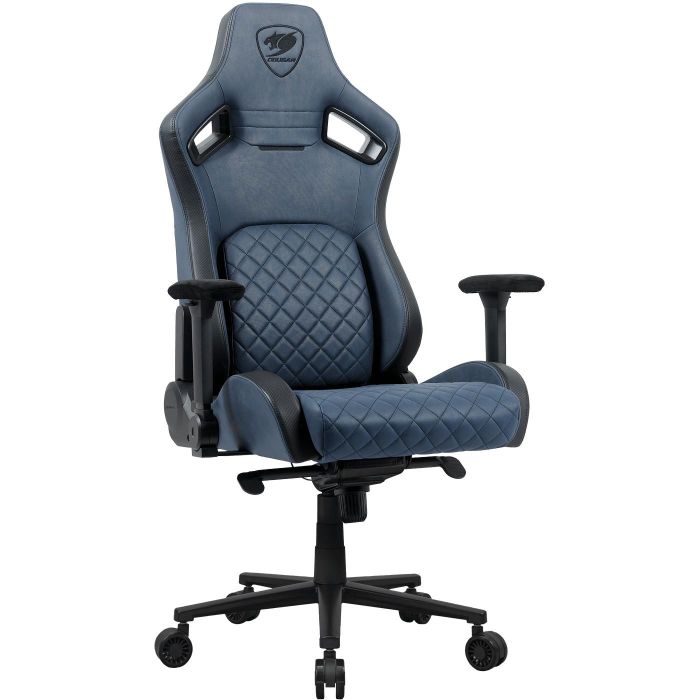 Cougar Silla Gaming Defensor S Navy Blue F Silla para videojuegos universal, 150 kg, Asiento acolchado, Respaldo tapizado, Color Azul y Negro 3