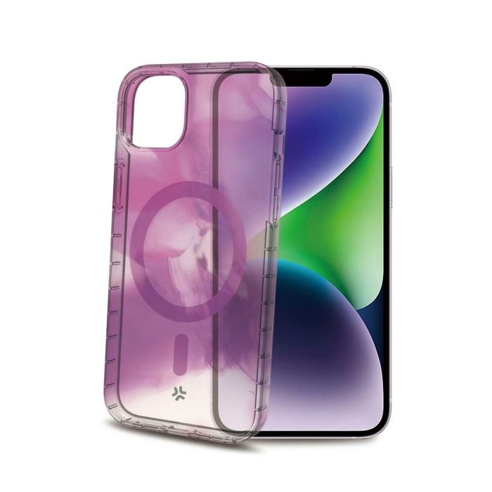 Funda para Móvil Celly iPhone 15 Plus Morado Transparente 1