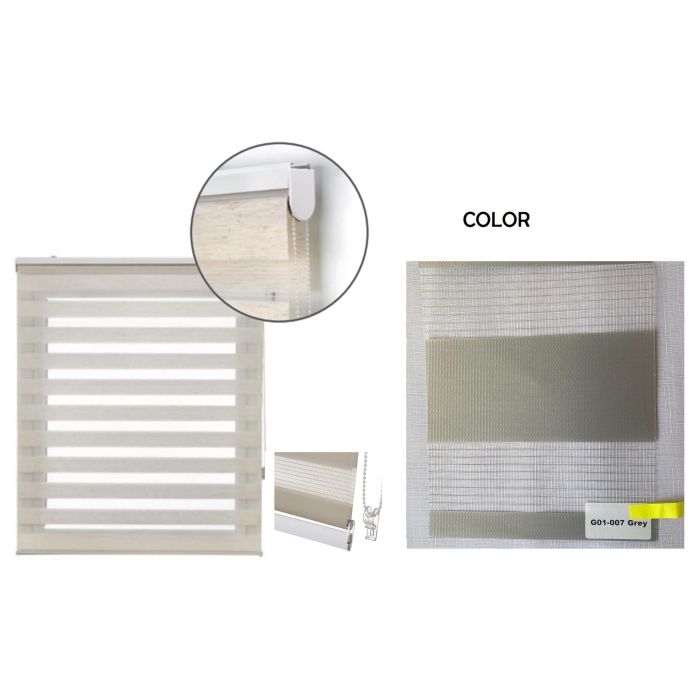 DKD Home Decor Estor Día-Noche Gris 190 x 80 cm 2