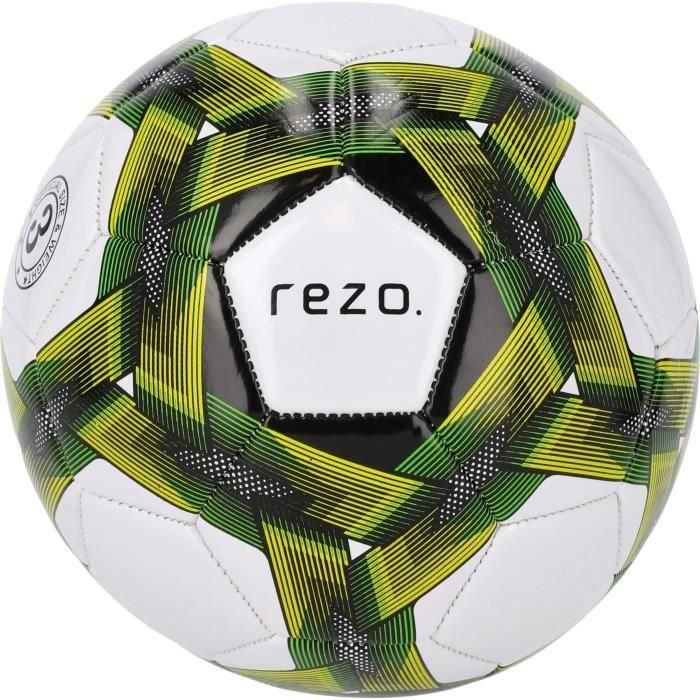 Balón de fútbol - REZO - PVC - Talla 5 - Amarillo bicolor - Resistente Balón de fútbol - REZO - PVC - Talla 5 - Amarillo bicolor - Resistente
