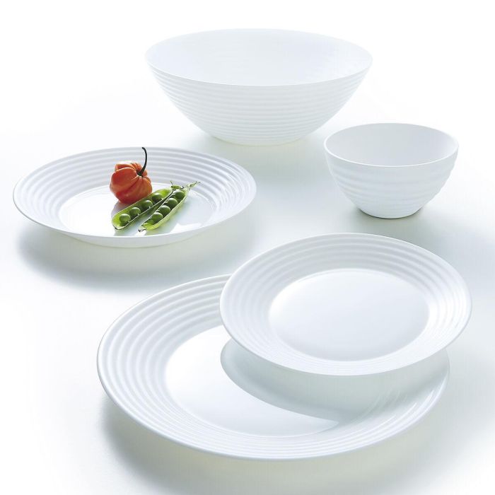 Plato de Postre Luminarc Harena Blanco Vidrio (19 cm) (24 Unidades) 1