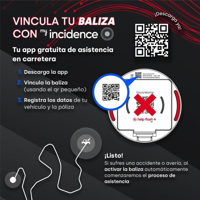 Baliza de Emergencia V16 conectada DGT 3.0 Help-Flash PD-000081 5 Baliza de Emergencia V16 conectada DGT 3.0 Help-Flash PD-000081 5